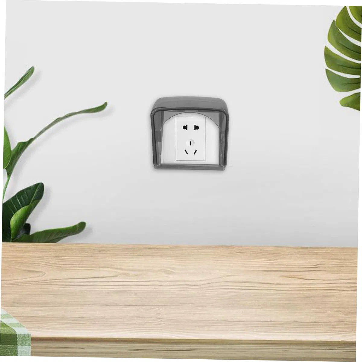 5Er-Box Steckdose wasserdichte Box Auslauf Abdeckung Aufladen Sicherheitssteckdose Bahnhof socket cover Elektrischer Steckdosen-Schutz Steckerschutz Steckdosenschutz Plastik Black