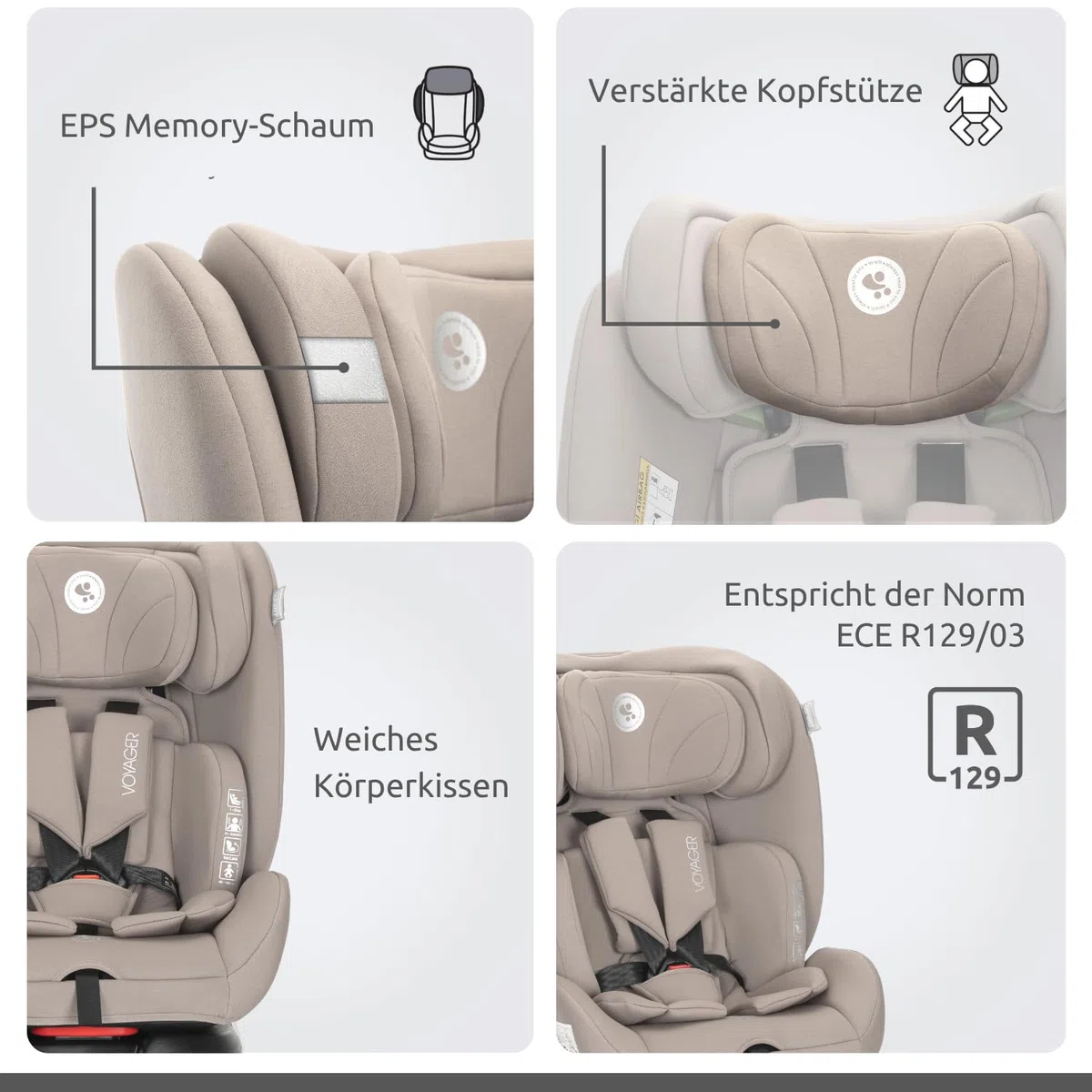 Lorelli Mitwachsender Kindersitz [Ohne Isofix] i-Size 40-150cm, Baby Autositz Voyager, Gruppe 0+/1/2/3, Autokindersitz ab Geburt bis 12 Jahre, 0-36 kg, Auto Babysitz ab Geburt, 5-Punkt-Gurt, Rosa
