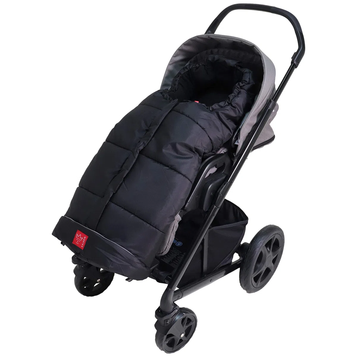 Kaiser Naturfelle Fußsack Iglu Thermo Fleece schwarz