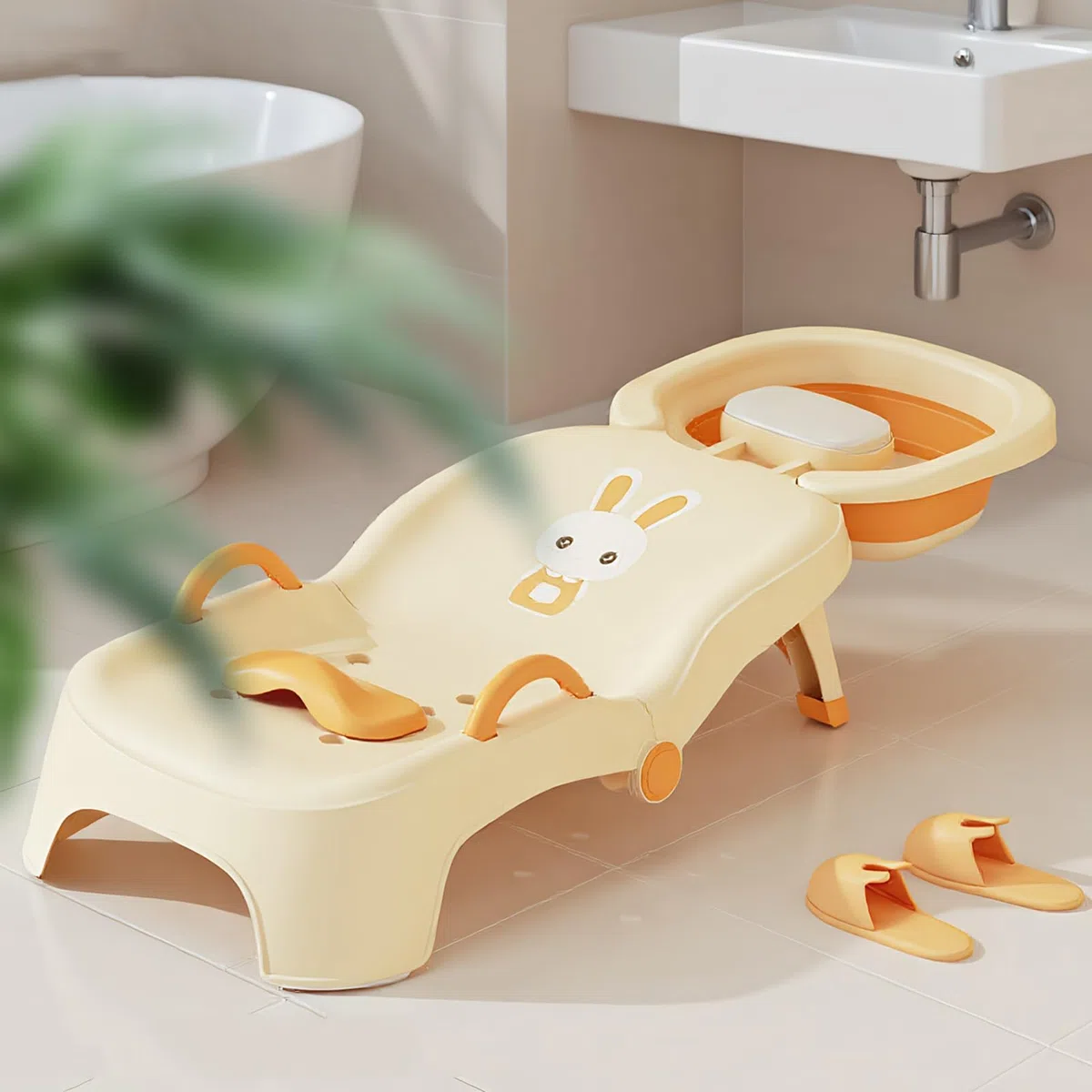 Shampoo-Stuhl Für Kleinkinder | Klappbarer Kinderwaschstuhl - Verstellbarer Badestuhl Für Und Kinder Im Badezimmer