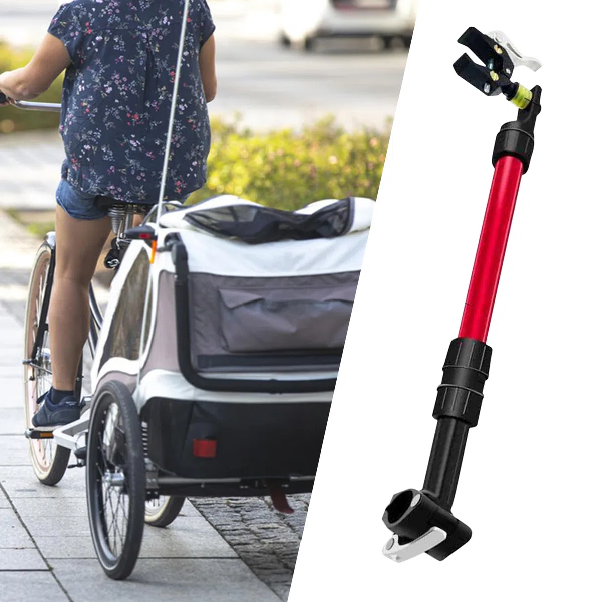 Fahrradanhängeraufsatz Schwerlast, hohe Tragfähigkeit, wetterbeständig | Tretroller Kupplung für Reisen Sport Radfahren Camping Einkaufen Pendeln Outdoor Ausflüge Hänger Touren Sport