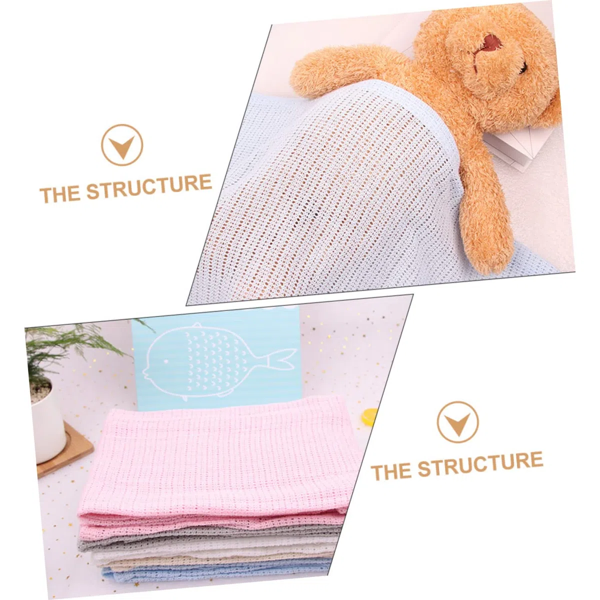 Toyvian 6stücke Teiliges Babydecke Baumwolle Atmungsaktive Und Weiche Pucktücher Rosa Für Neugeborene Wickeln Und