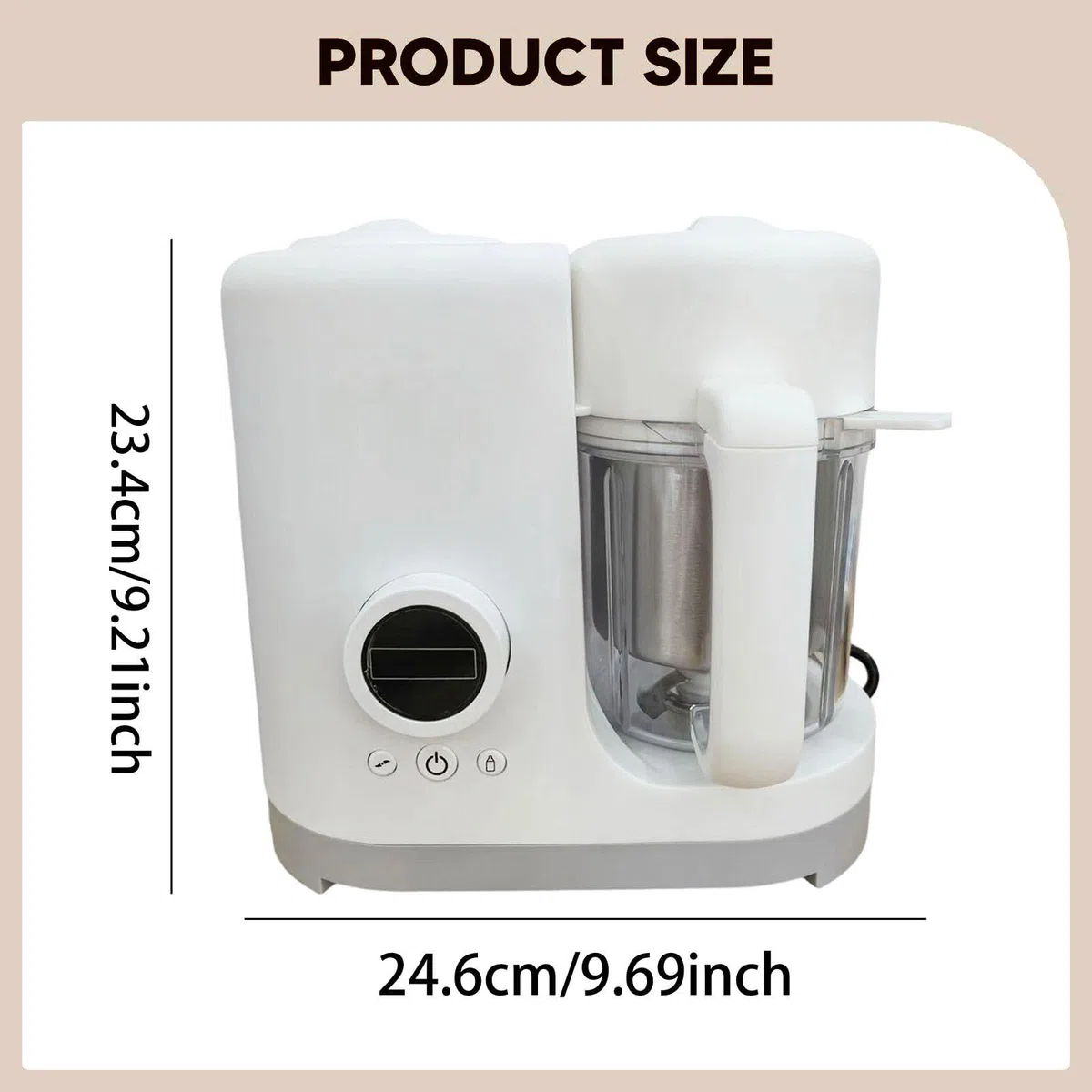Babybrei Zubereiter Püriergerät Dampfmixer Babynahrungsmaschine mit Stabilem Standfuß Und Kinderleichter Bedienung für Eltern Alltagsgebrauch 24.6cmx1