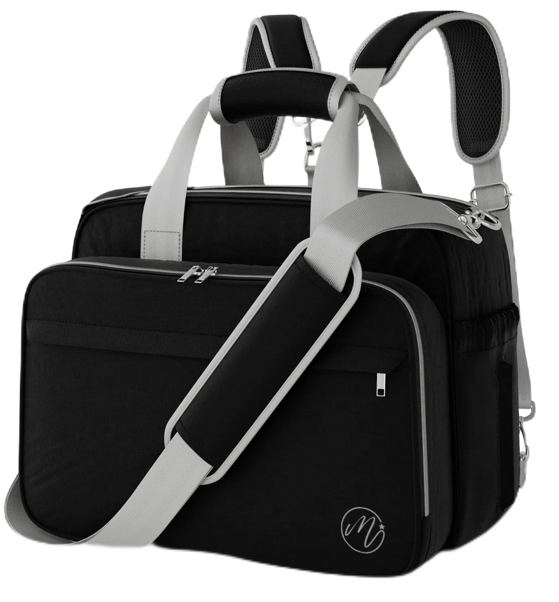 Mellories Umwandelbare Baby-Wickeltasche für Jungen und Mädchen, 4 Stile in 1 Rucksack, Wickeltasche