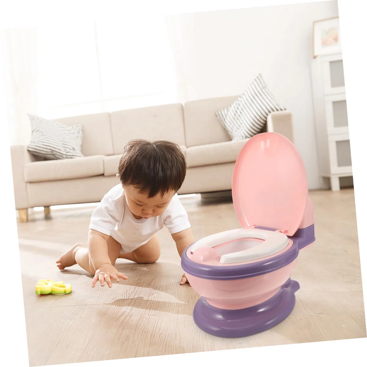 Uonlytech Töpfchen Für Kleinkinder Tragbares Töpfchen Für Reisen Und Mädchen Leicht Und Stabil Mit Weichem Sitz Und Herausnehmbarem Einsatz Für Hause Und Unterwegs