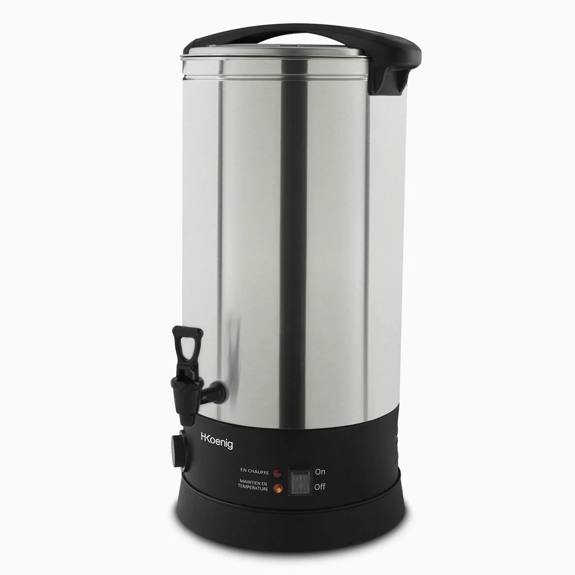 H.Koenig Multifunktionaler Sterilisator LEGI25, Gläsersterilisator und Zubereitung von heißen Rezepten, 25L, 30-110°C, Timer bis zu 120min, Edelstahl, 2500W