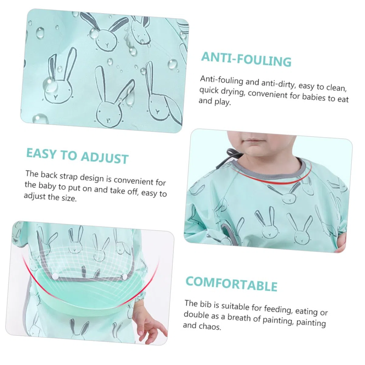 ibasenice 2 Sets Latzhosen Für Kinder Overol Para Niño Kleinkindschürze Kinderschürzen Langärmelig Säuglingskittel Babyschürze Essschürze Babykittel Kindermahlzeit Polyesterfaser