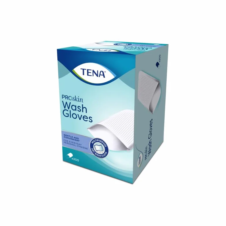 Tena Wash Glove Handschuhe, 6 Packungen mit je 200 Stück