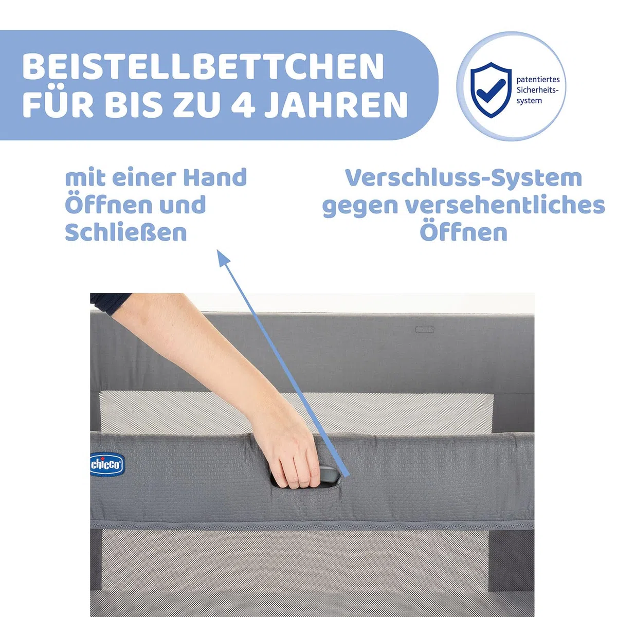 Chicco Next2Me Forever 3-in-1 Babybett für Neugeborene bis 4 Jahre, verstellbare Höhe, inklusive Matratze