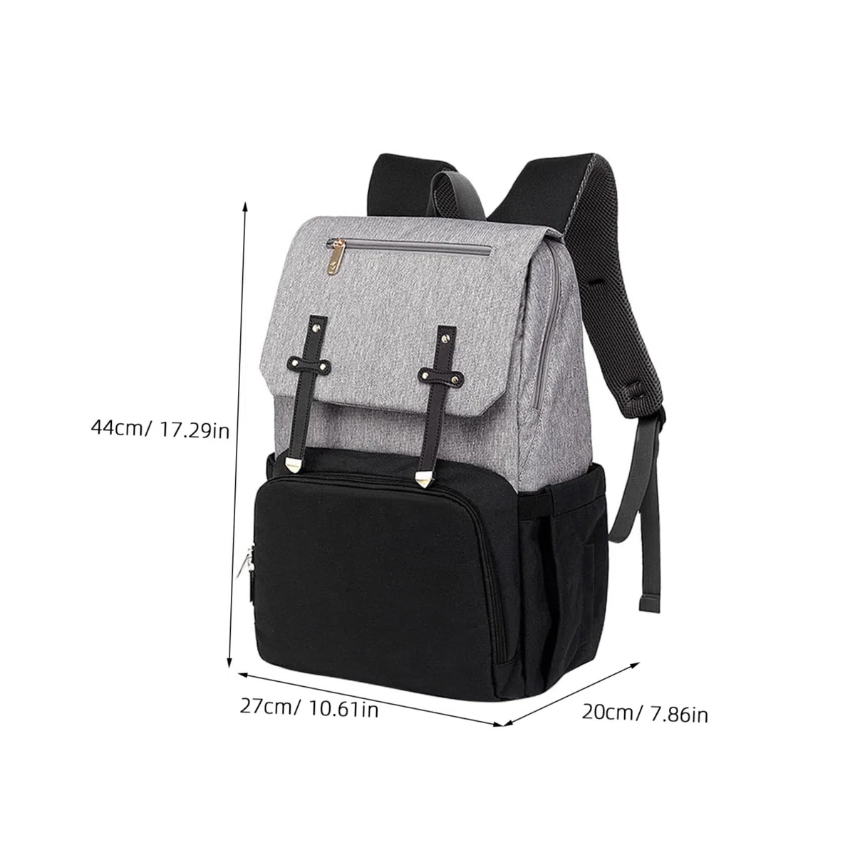 Mehrzweck Reiserucksack mit Doppelter Schultertasche aus Oxford Stoff Großer Wickelrucksack für Mama für Ausflüge und Alltag