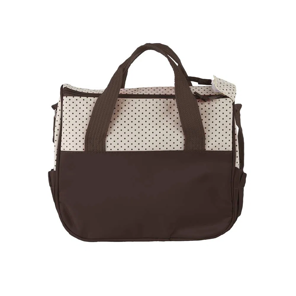 Baby Wickeltaschen-Set Multifunktions-Wickeltasche Komfort Baby Mama Set 5-teilig großes Fassungsvermögen – mit Punktemuster, Wickeltasche für Windeln