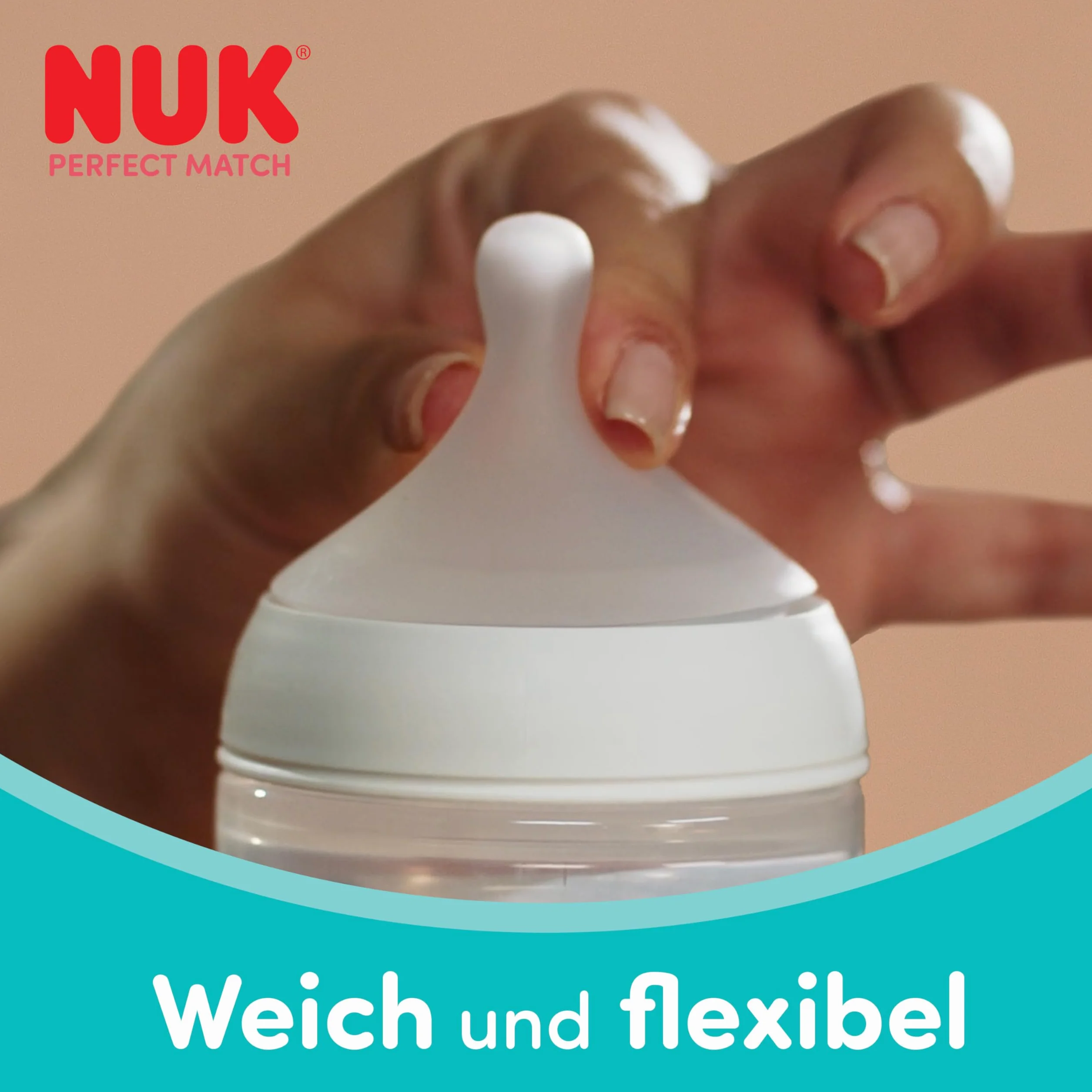 NUK Perfect Match Perfect Start Babyflaschen Geschenkset für Neugeborene | 0–6 Monate | 4 x Anti-Kolik-Flaschen (150 ml, 260 ml), 2x Sauger, 1x Air Schnuller, 1x Flaschenbürste | Regenbogen | 8 Stück