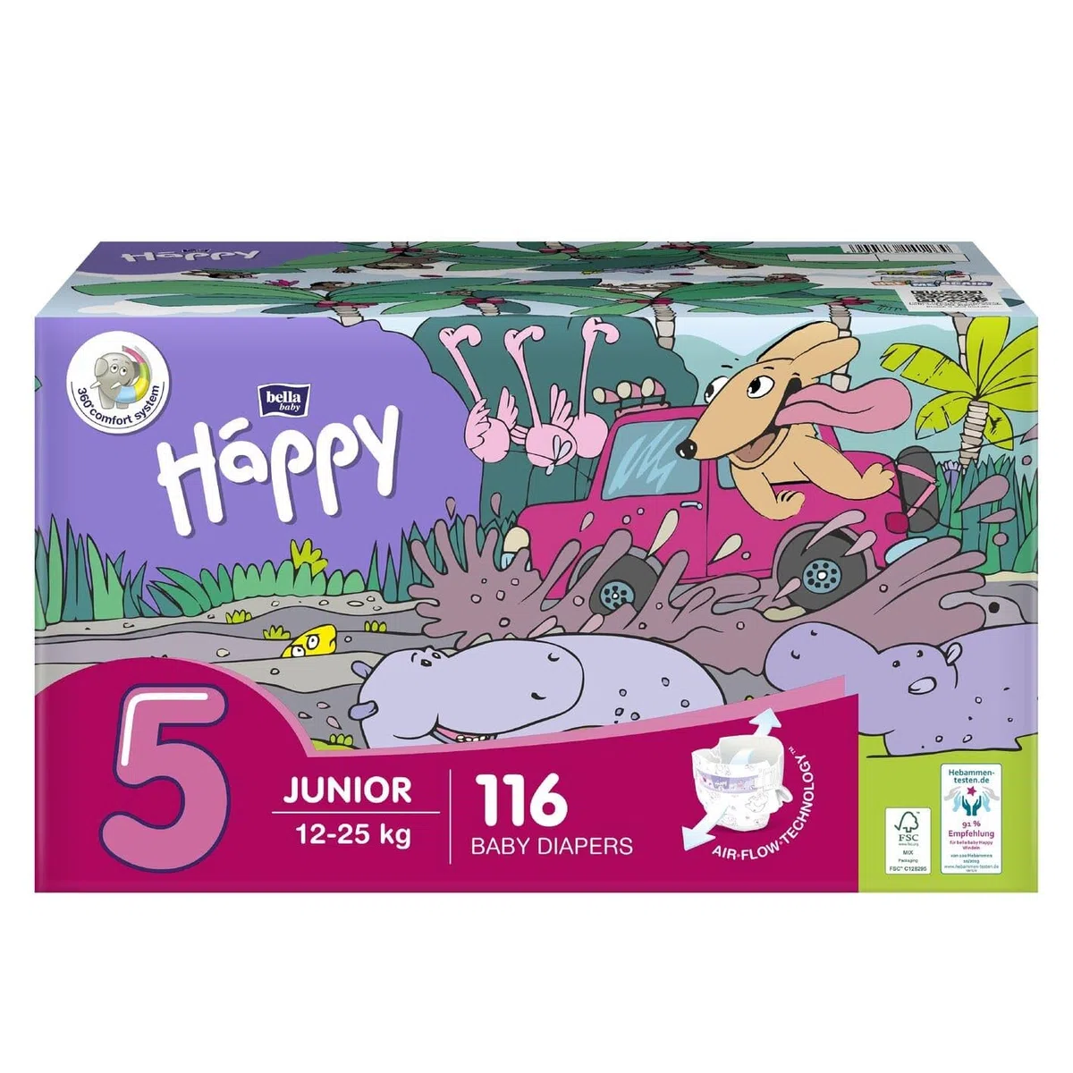 bella baby Happy Windeln comfort Gr.5 Junior 12-25kg HAPPY BOX 116 Stück