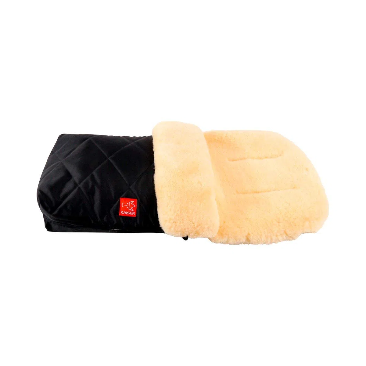 Kaiser Lammfell Fußsack Natura black