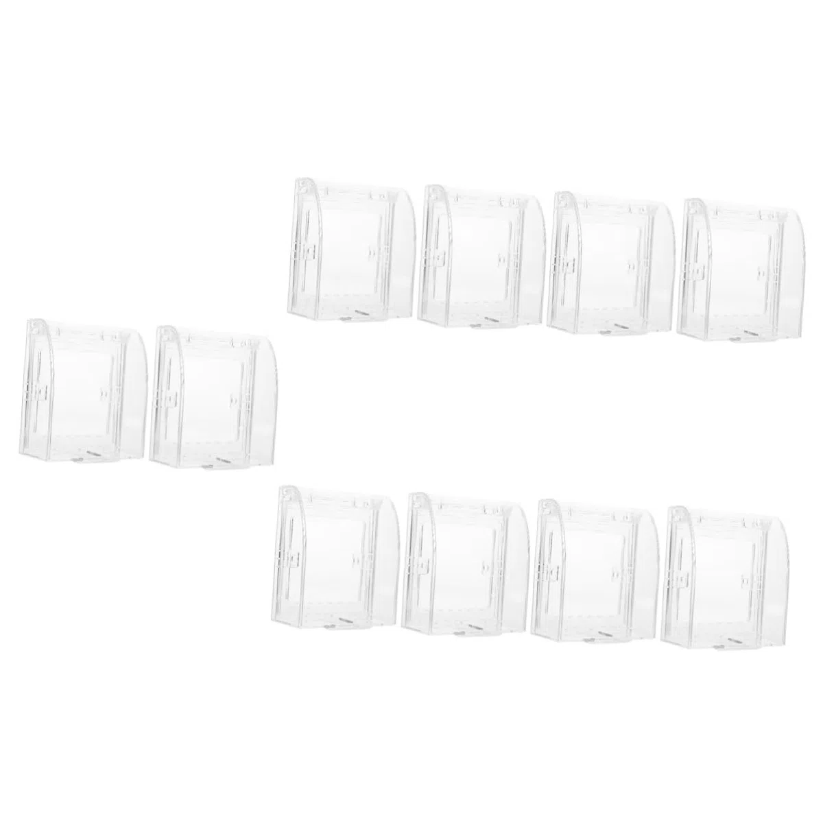 WOONEKY 10stücke Babyproof Steckdosenschutz Transparente Sicherheitsabdeckung Für Elektrische Steckdosen Kindersichere Wandsteckdosenabdeckung Installieren Schutz Vor Elektrischem Zugang