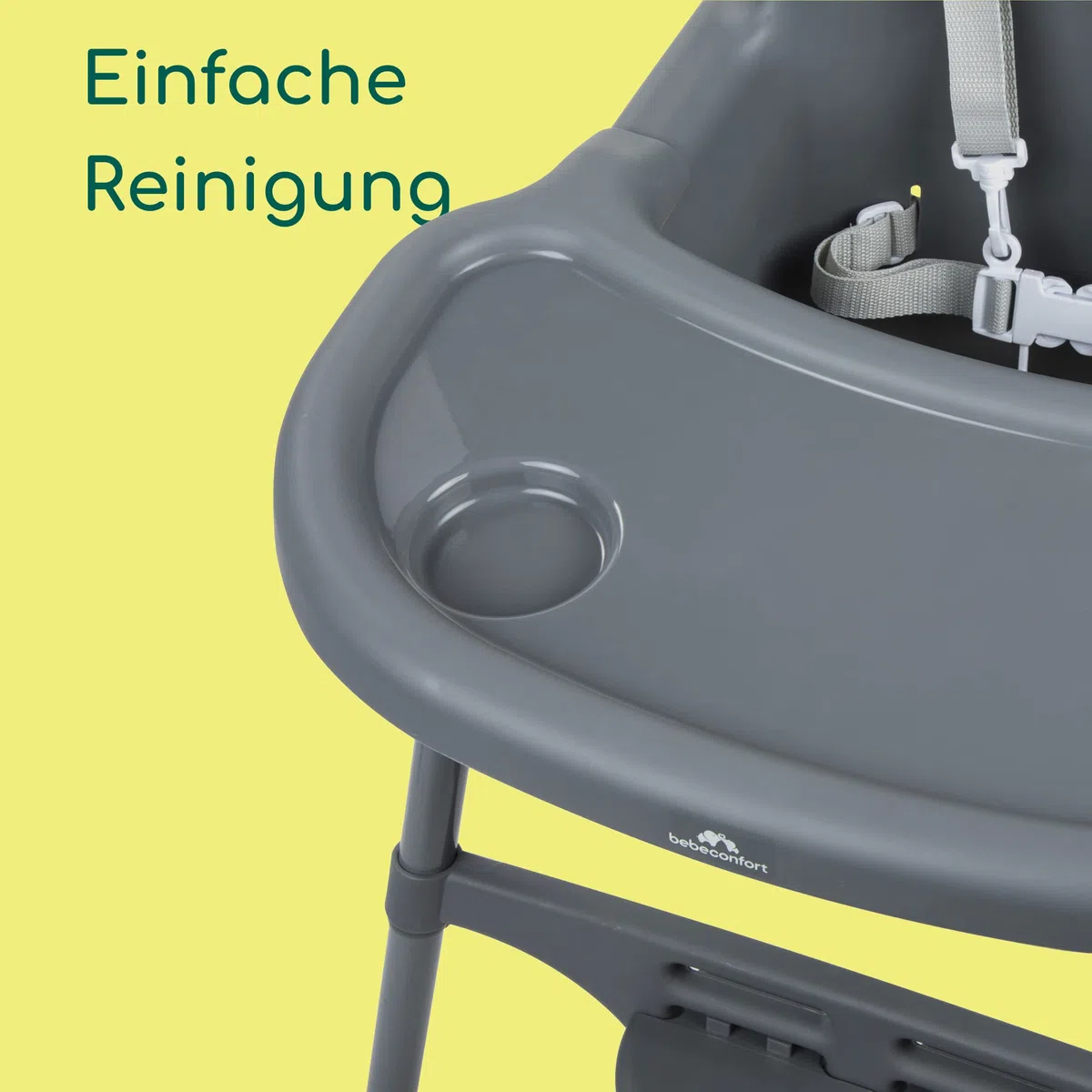 Bebeconfort Meely 2-in-1 verstellbarer Hochstuhl Baby Babystuhl 6 Monate–3 Jahre max. 15 kg leicht 3,3 kg Reisehochstuhl 5-Punkt-Gurt Dark Grey