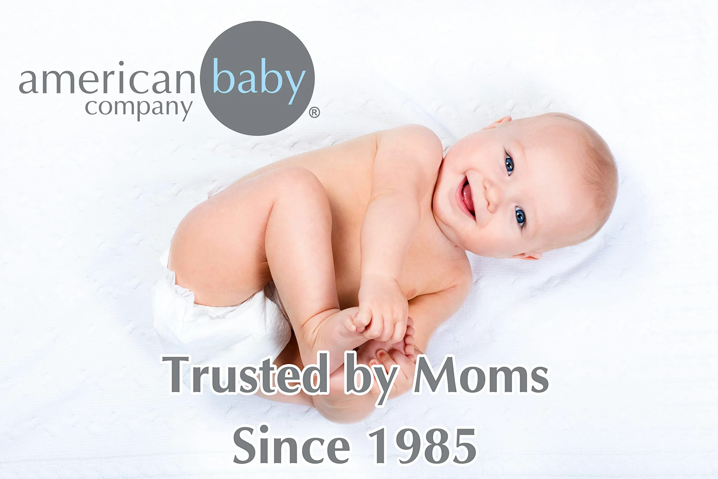 American Baby Company Spannbetttuch, 100% natürliche Baumwolle, Jersey, gestrickt, blau, weich, atmungsaktiv, für Jungen und Mädchen