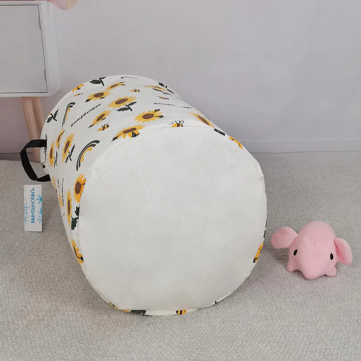 Aufbewahrungskorb, Segeltuchstoff, zusammenklappbar, für Wäschekorb, Spielzeugkörbe, Geschenkkörbe, Schlafzimmer, Kleidung, Babyzimmer (Sonnenblume) | Wasserdichter Aufbewahrungskorb für Kinder, Kleiderkörbe für Kinder, Kinderzimmer, Schlafzimmer, Badezim