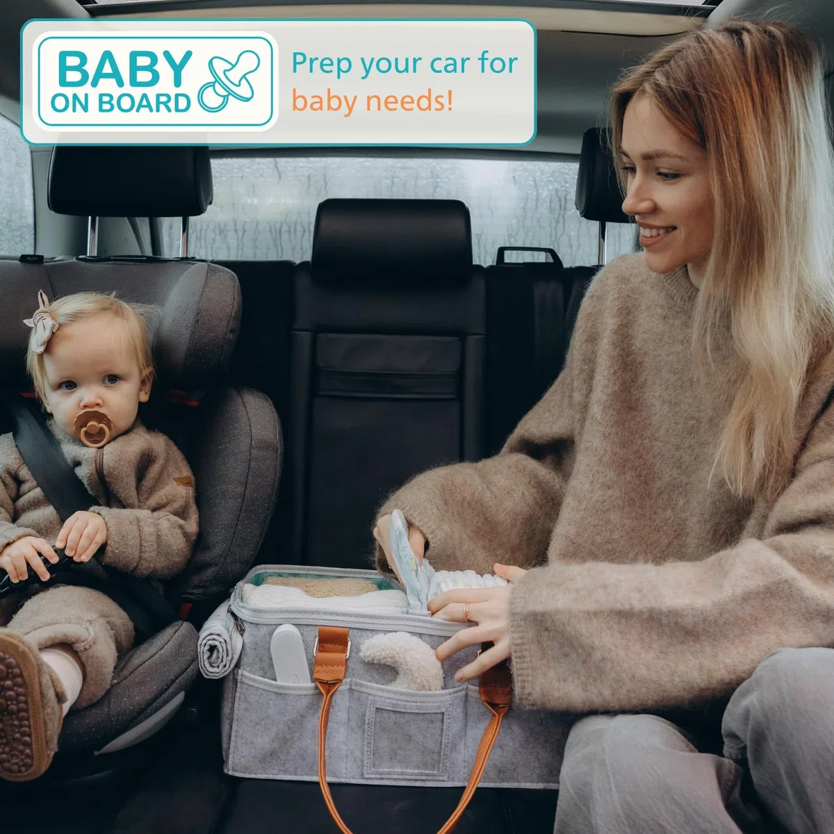 Wickeltasche mit Rolldeckel und herausnehmbaren Trennwänden – ideal für Kinderzimmer, Wickeltisch, Auto – Reisefreundliche Station