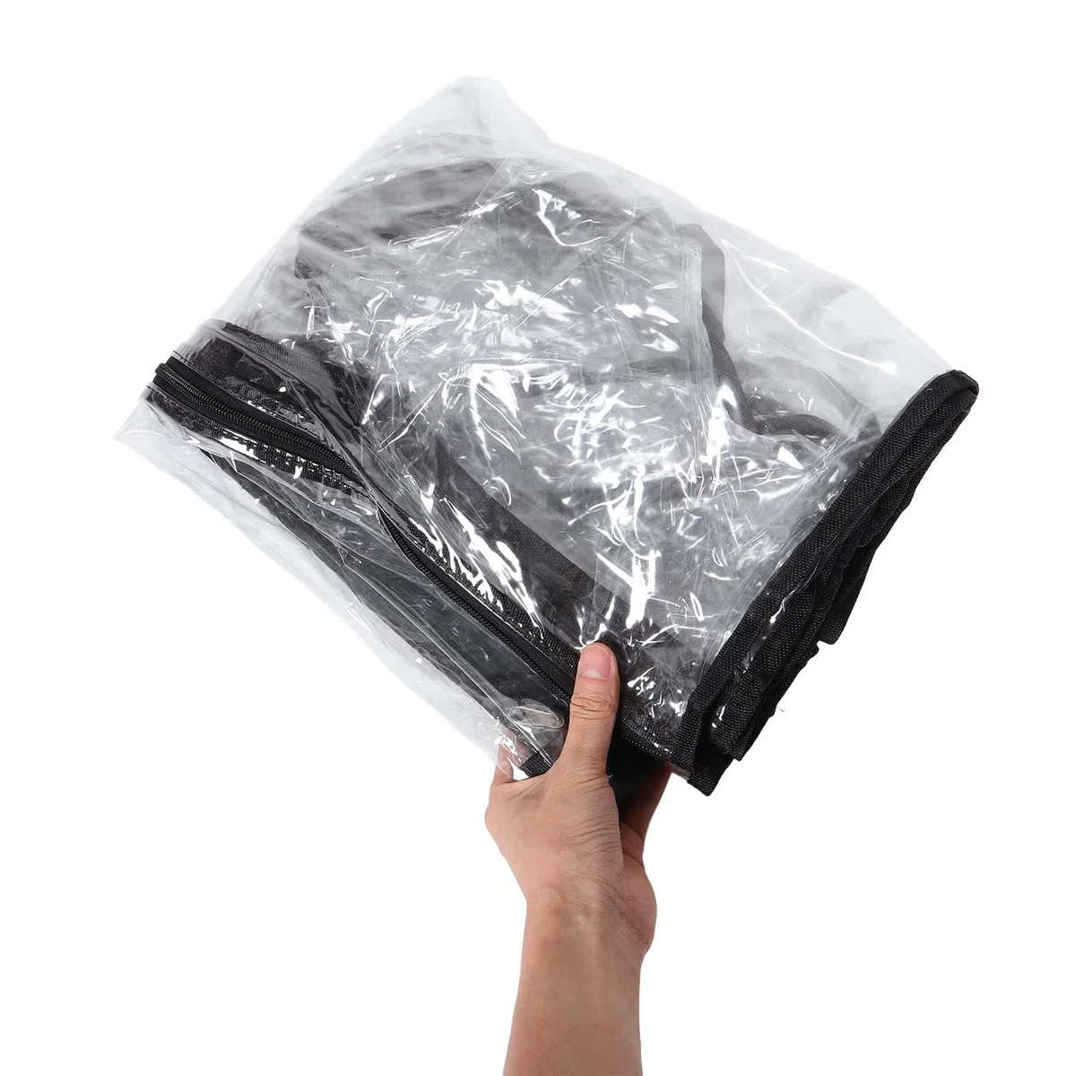 Garneck Transparente Wagenabdeckung aus PVC mit Universeller Passform Faltbarer Regenschutz für Campingwagen und Bollerwagen Wetterfeste Schutzhülle für Outdoor Einsatz