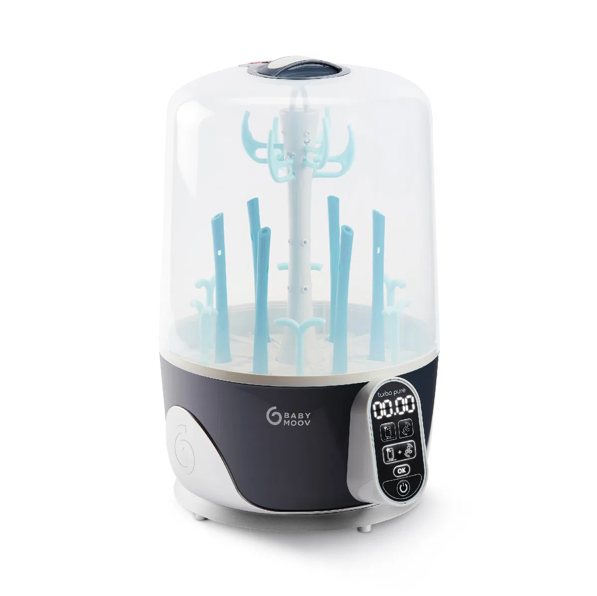 Babymoov Turbo Pure Dampf-Sterilisator und Babyflaschentrockner mit HEPA-Filter