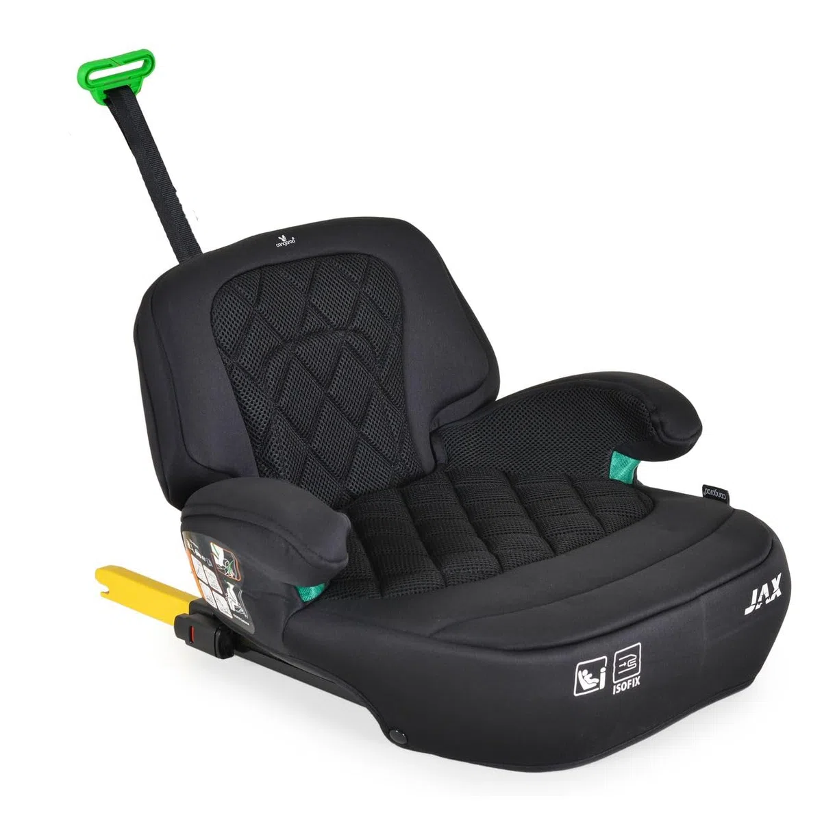 Cangaroo Kindersitz Sitzerhöhung Jax i-Size 125-150cm Gruppe 3 Isofix Top Tether schwarz