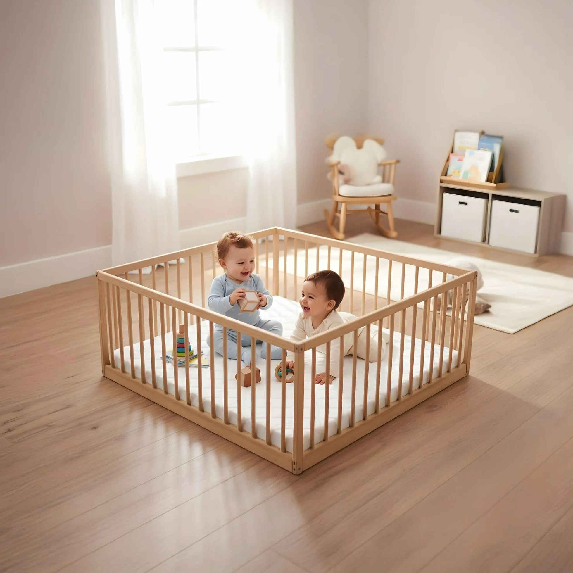 Laufstalleinlage 100x100 cm - Laufstall Laufgitter Baby Matratze Laufstallmatratze Laufgittereinlage aus Schaumstoff für Kinder Babymatratze Spielmatratze Oeko-Tex 100 x 100