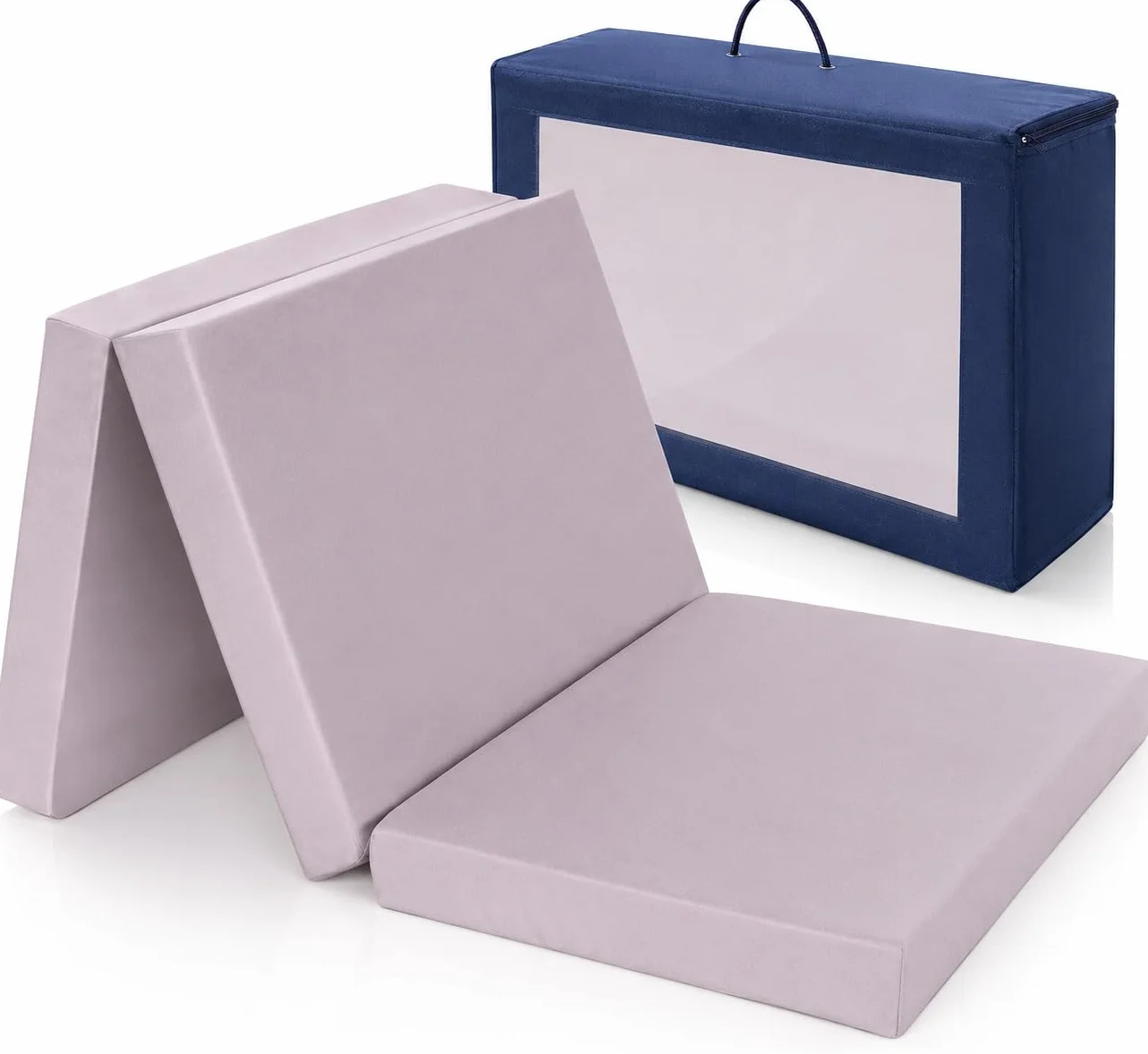 Alvi Reisebettmatratze Komfort 60x120 cm/Höhe 6 cm - Matratze für Baby Reisebett mit Baumwollbezug und Tasche, atmungsaktiv, waschbar, Oeko-TEX® Standard 100 schadstoffgeprüft