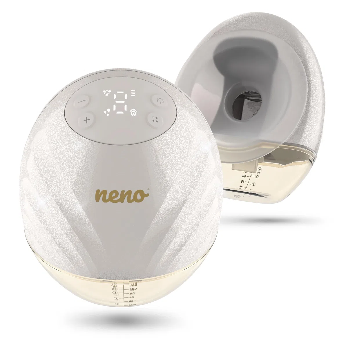 NENO Perla Twin Milchpumpe Elektrisch - Dreiphasen Elektrische Milch Pumpe Freihändig - Leiser und Diskreter Betrieb - 9 Saugstufen - BPA-frei – LED-Anzeige - Schnelles USB-C-Laden