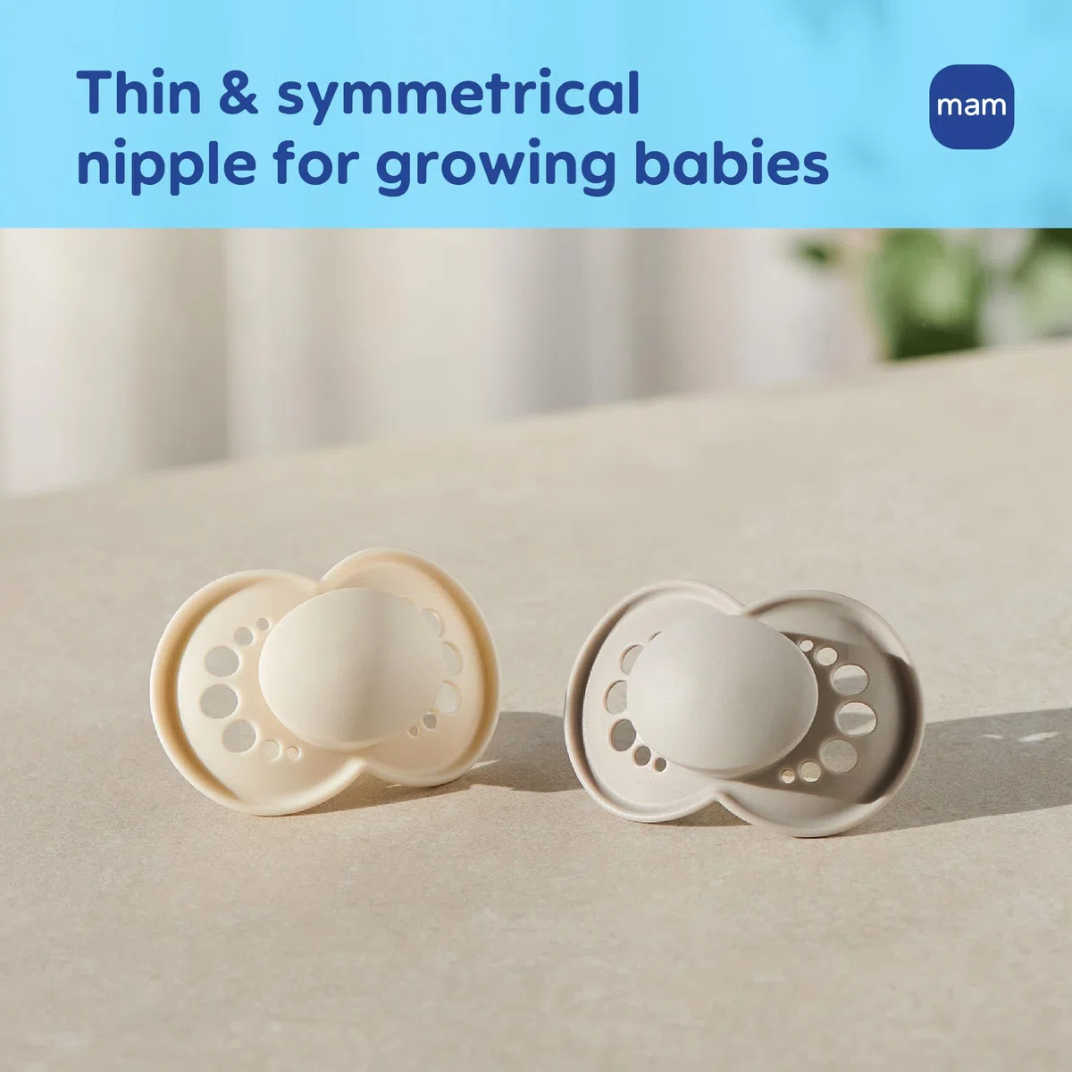 MAM Original Matte Baby Pacifier, Nipple Shape Helps Promote Healthy Oral Development, Sterilizer Case, 6-16 Months (Pack of 2)