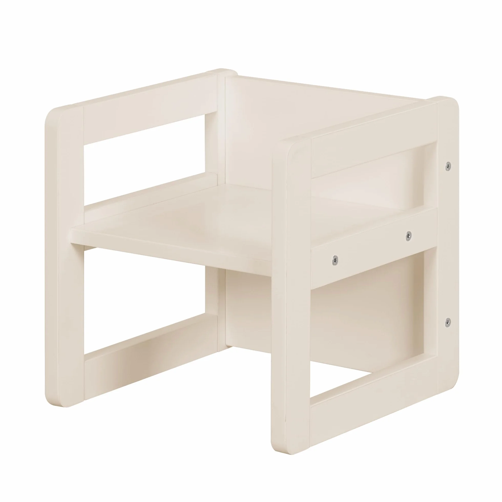 roba Kindersitzgruppe 3in1 - Wendehocker & zum Tisch umwandelbarer Kinderbank - Sitzgruppe für Kinder - Set aus Holz beige/Cashmere