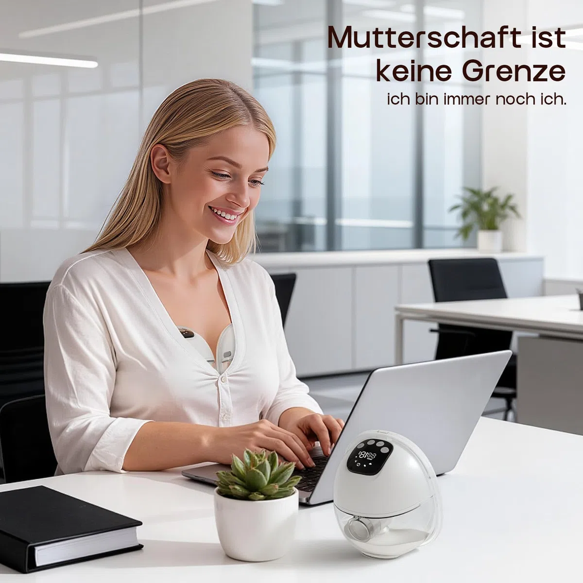 Milchpumpe Elektrisch, Tragbar Doppel-Milchpumpe Handsfree, 4 Modi 12 Stufen, BPA-frei, Leise & Leicht, 24mm mit 19/21mm Flansch & Ersatzteilen–Ideal für Neue & Berufstätige Mamas (2 Stück, Weiß)