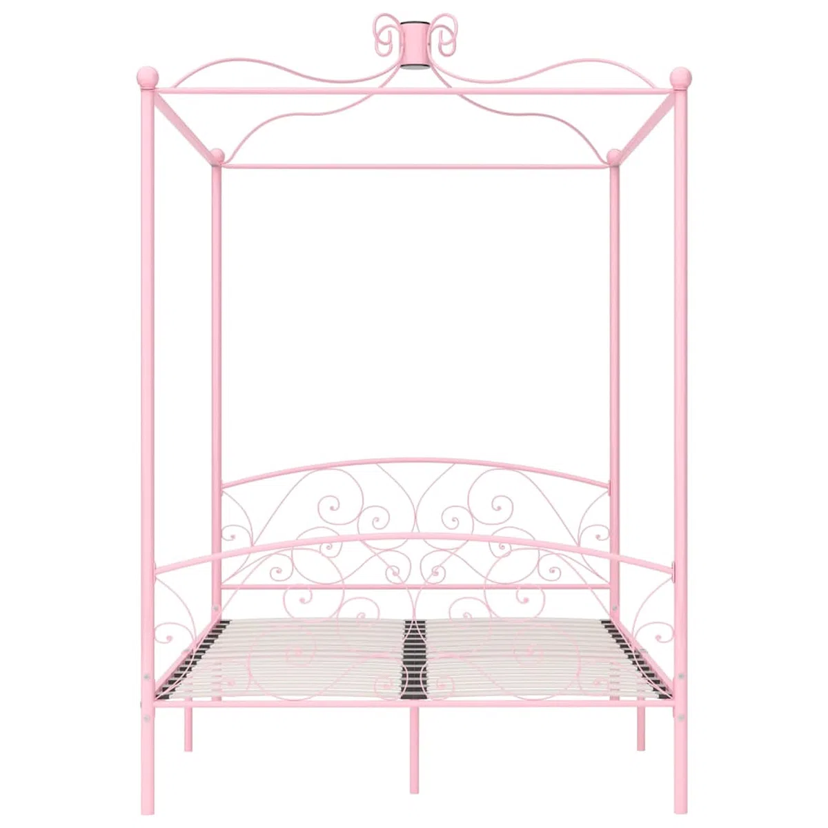 Himmelbett-Gestell Rosa Metall 140 x 200 cm Himmelstange Klemmen Betthimmel Stange Himmelbett Gestell Moskitonetz Halterung Bett