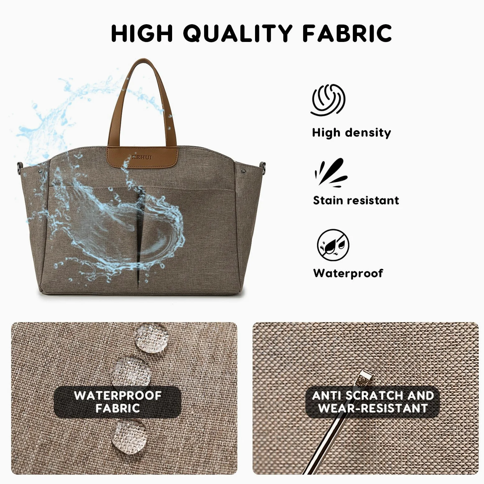 SONARIN Multifunktionale Leichte Baby Wickeltasche,Große Kapazität Wasserdicht Reise Wickeltasche Umhängetasche Tragetasche Henkeltaschen Babytasche mit Kinderwagen Haken