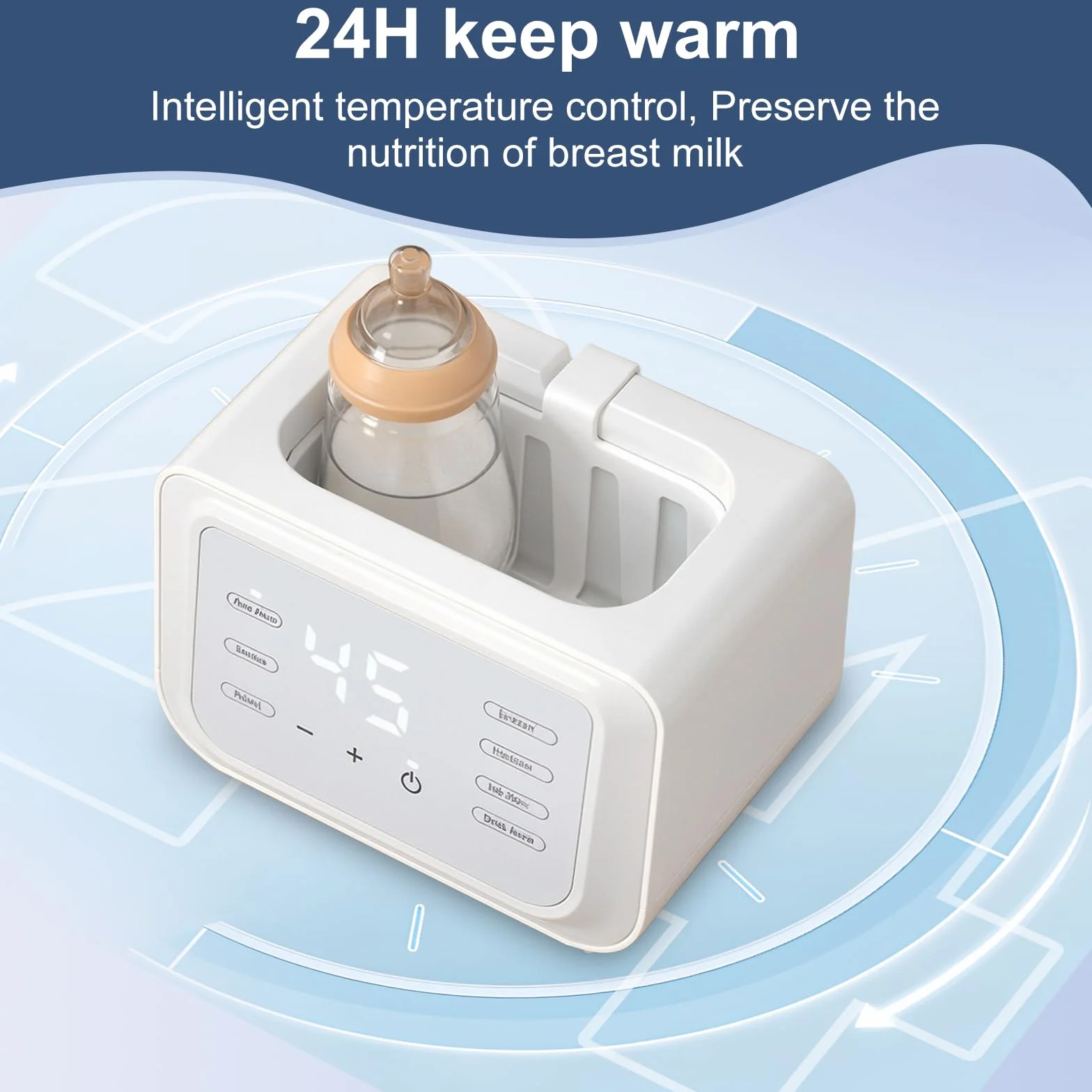 Flaschenwärmer Baby, Sterilisator für babyflaschen 8-in-1, Bottle Warmer Milchwärmer, Fast Babynahrungsheizung & Abtauung, Fläschchenwärmer BPA-freier, Babykostwärmer mit LCD-Display