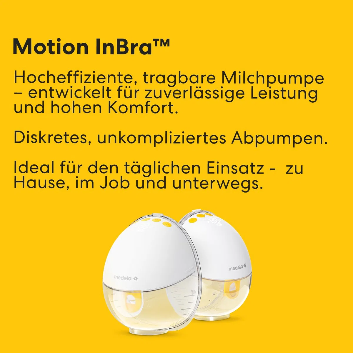Set Medela Motion InBra tragbare elektrische Milchpumpe + Medela Mama-Baby-Socken, Limitiert, von Schweizer Künstlerin Yael Anders, Teil der Kampagne „With You, Every Step of the Way”