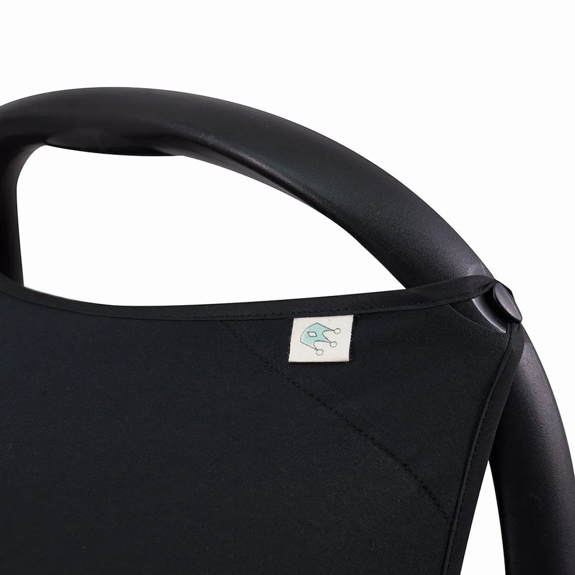 JYOKO KIDS Sonnenverdeck für Maxi-Cosi Cabriofix Gruppe 0, Atmungsaktiver Baumwollbezug Black Series