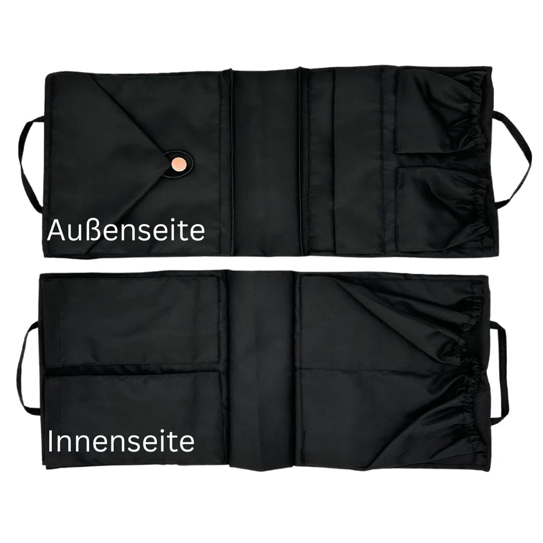 Wickeltasche für Eltern mit Fächern, Innentasche Handtaschen organizer, Taschenorganizer für Newborn Baby Essentials, Waschbar und Flexibel, Ideal für Reisen & Rucksack, schwarz