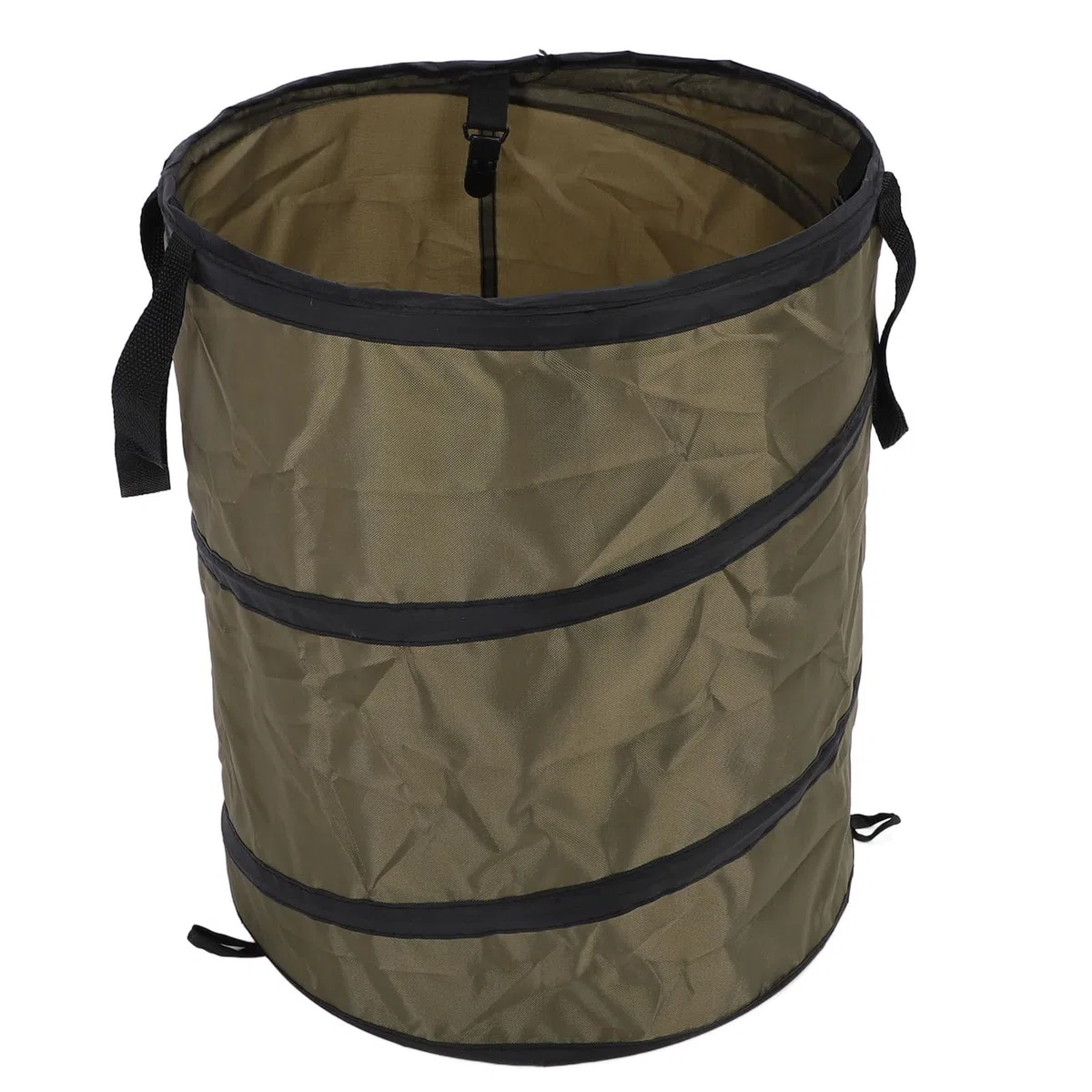 37L Mittelgroße Camping -Mülldose mit Großer Kapazität, Faltbarer Rasenblatt -Müllsack, Tragbarer Picknick -Lagerbehälter Im Freien für Garten, Oxford -Stoff, 37L (Dunkelgrün)