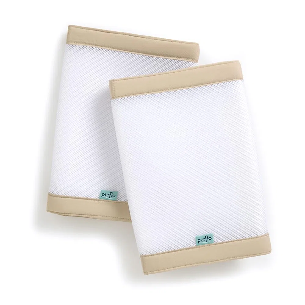 PurFlo Atmungsaktive Bettumrandung, sichere Alternative zu traditionellen Babybetten, maschinenwaschbares Netzgewebe und einfach zu installierende Klettbefestigungen, passend für Kinderbetten bis 140