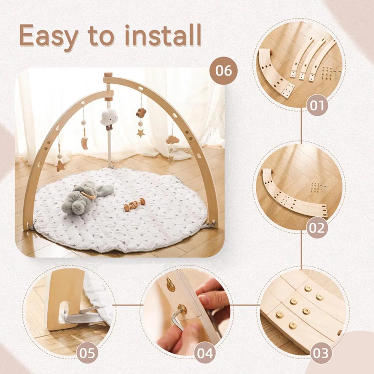Spielzimmer aus Holz für Kinder, Spielzimmer aus Holz | Innenausstattung - Entwicklung für Kleinkinder - Aktivitätszentrum für Mädchen und Mädchen mit Rahmen
