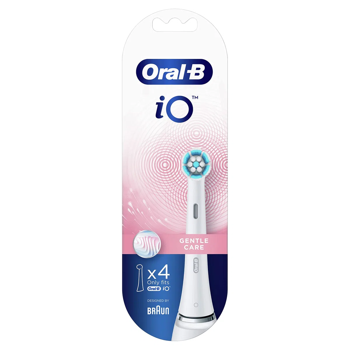 Oral-B iO Gentle Care Zahnbürstenspitzen, Packung mit 4 Stück