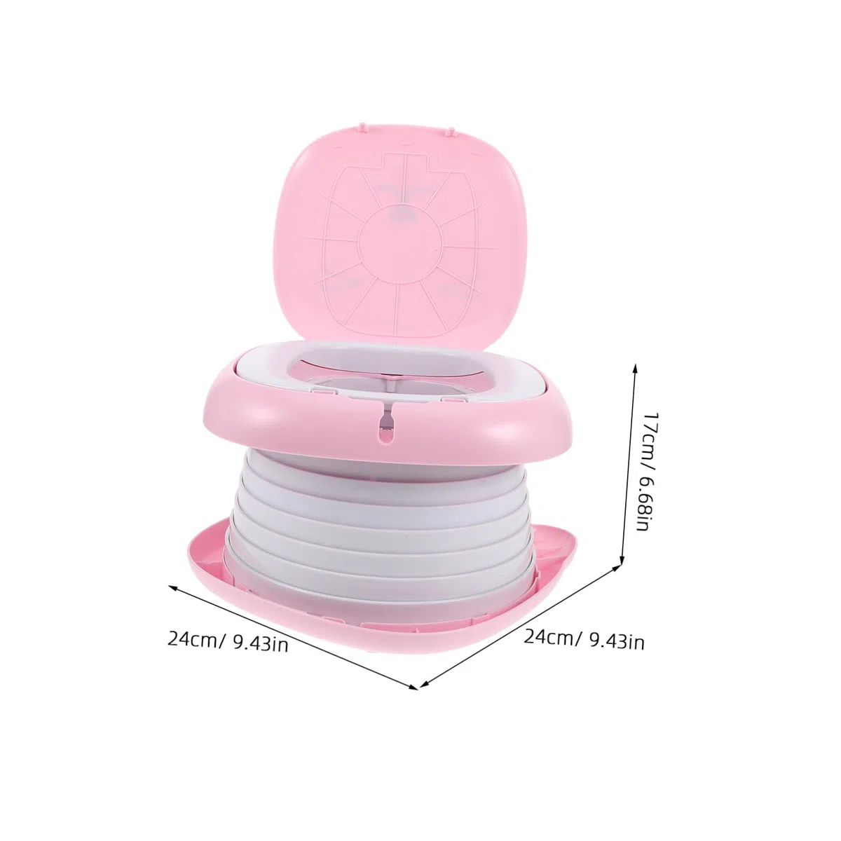 Milisten Faltbares Töpfchen für Kleinkinder Toilettensitz Kinder Reise Pp Kunststoff Auslaufsicher Tragbar für Camping und Lange Autofahrten