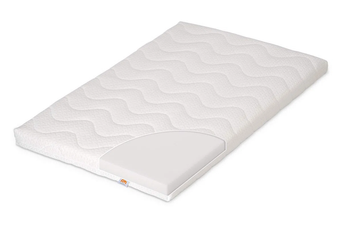 FabiMax Baby Beistellbett für Boxspringbett, TÜV geprüft 2022, Buche massiv weiß, inkl. Matratze Classic