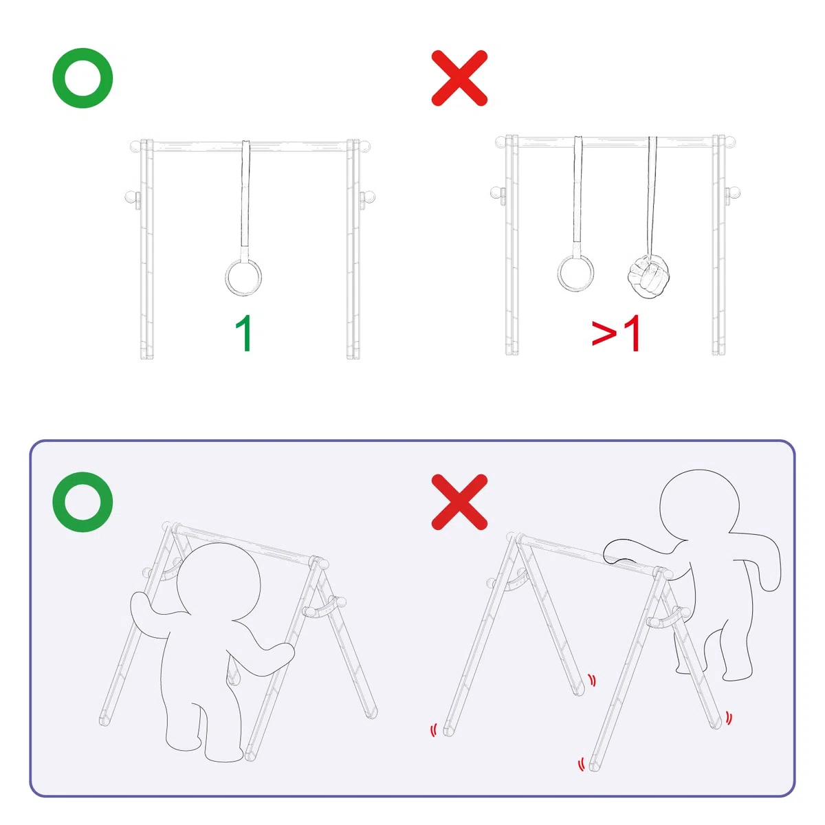 Montessori Baby Spielbogen Holz, 2-in-1 Spieltrapez & Kinderkleiderständer aus Buchenholz, stabiles Fitness-Frame für Neugeborene, Natur
