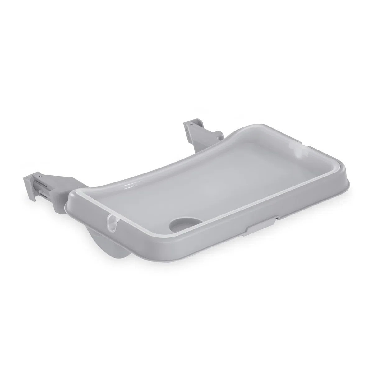 Hauck Alpha Tray Grau 3in1 Essbrett Kompatibel mit Alpha+ Beta+ Holzhochstuhl für Kinder 6-24 Monaten mit Sitzverkleinerer 3-Stufigem Esstisch