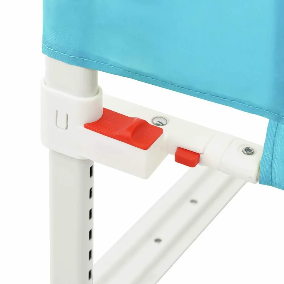 vidaXL Kleinkind Bettschutzgitter Bettgitter Kinderbettgitter Babybettgitter Gitter Kinderbett Babybett Rausfallschutz Blau 200x25cm Stoff