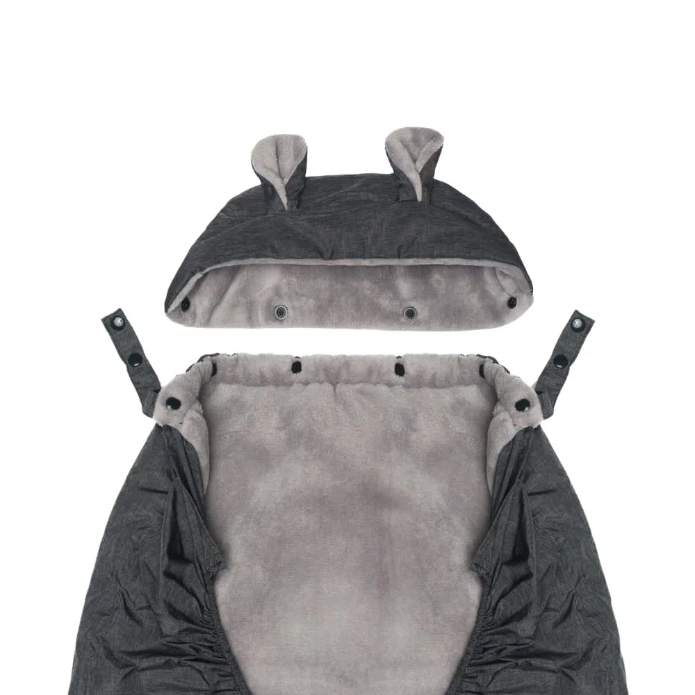 Fillikid Tragecover für Babytragen – wind- & wasserabweisender Wetterschutz mit Fleece-Innenfutter, Kapuze & Handwärmer-Tasche – universal passend