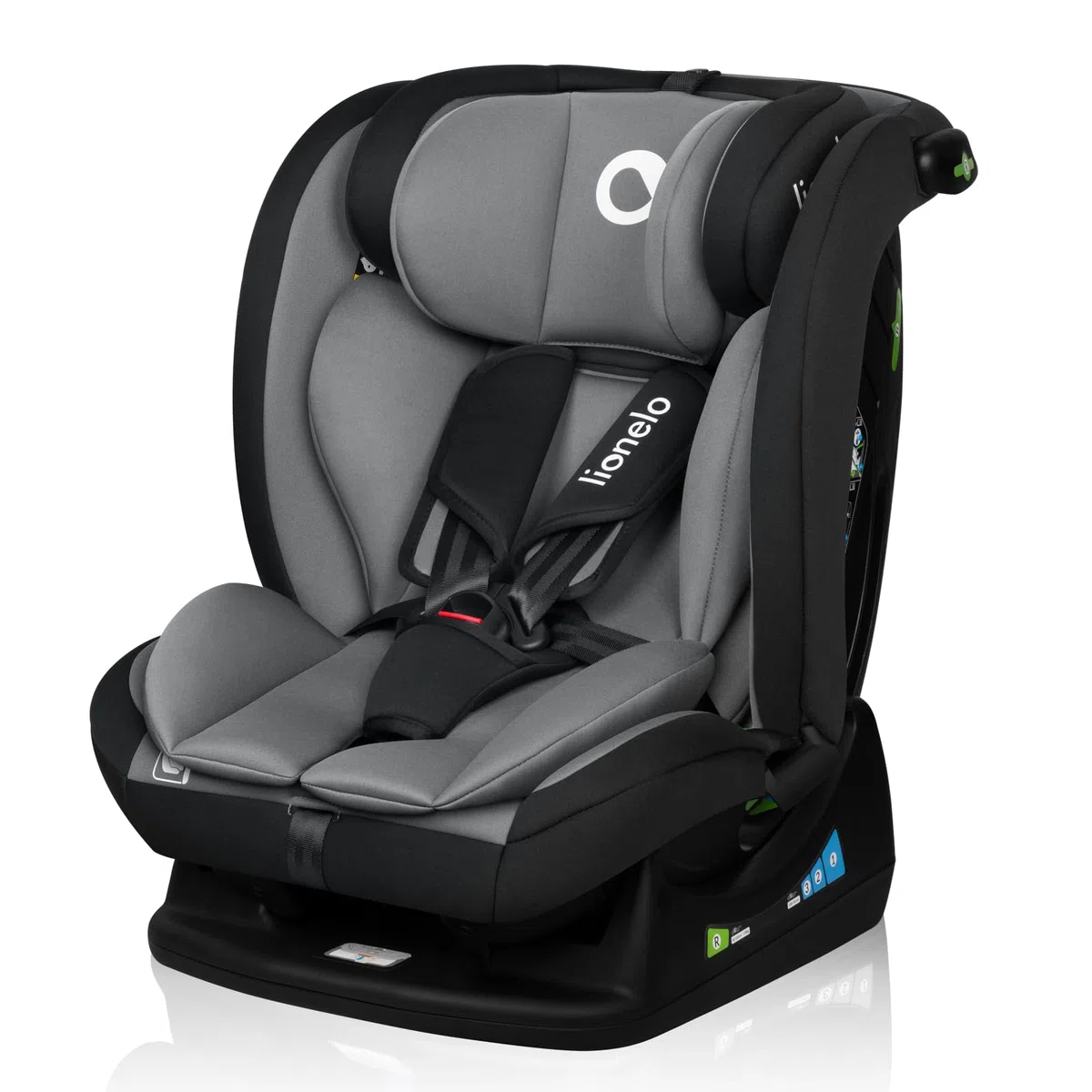 LIONELO IZZY I-SIZE Kindersitz für Kleinkinder 40-150 cm, vielseitig | montierbar, vorwärts- und rückwärtsgerichtet, verstärkte Kopfstütze, 13-stufig verstellbare Kopfstütze, verstellbare Rückenle