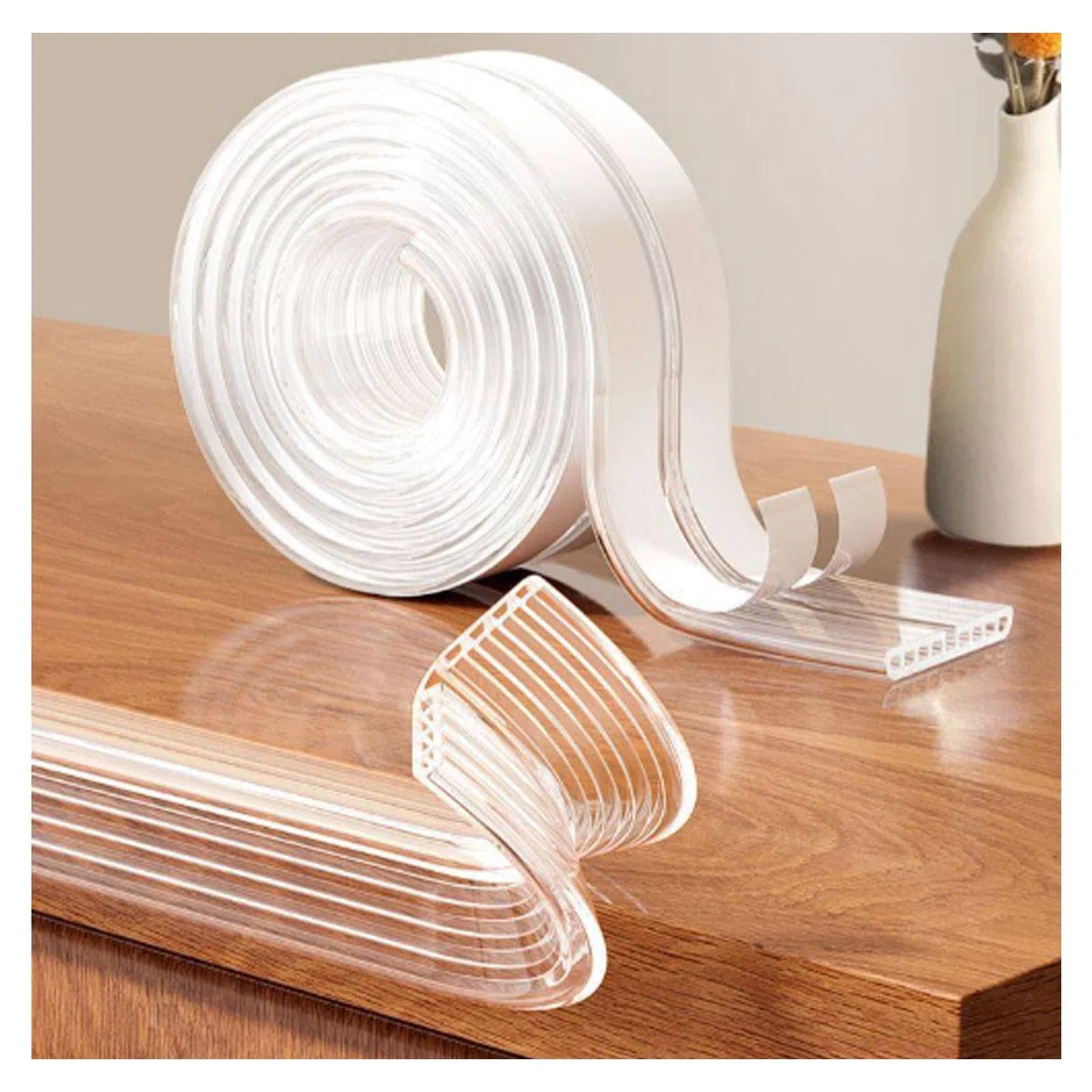 L Förmiger Kantenschutz Eckschutz aus PVC Schaumstoff für Schreibtische und Schränke, Eckenschutz Kantenschutz(34x34mm,500cm/196.9in)